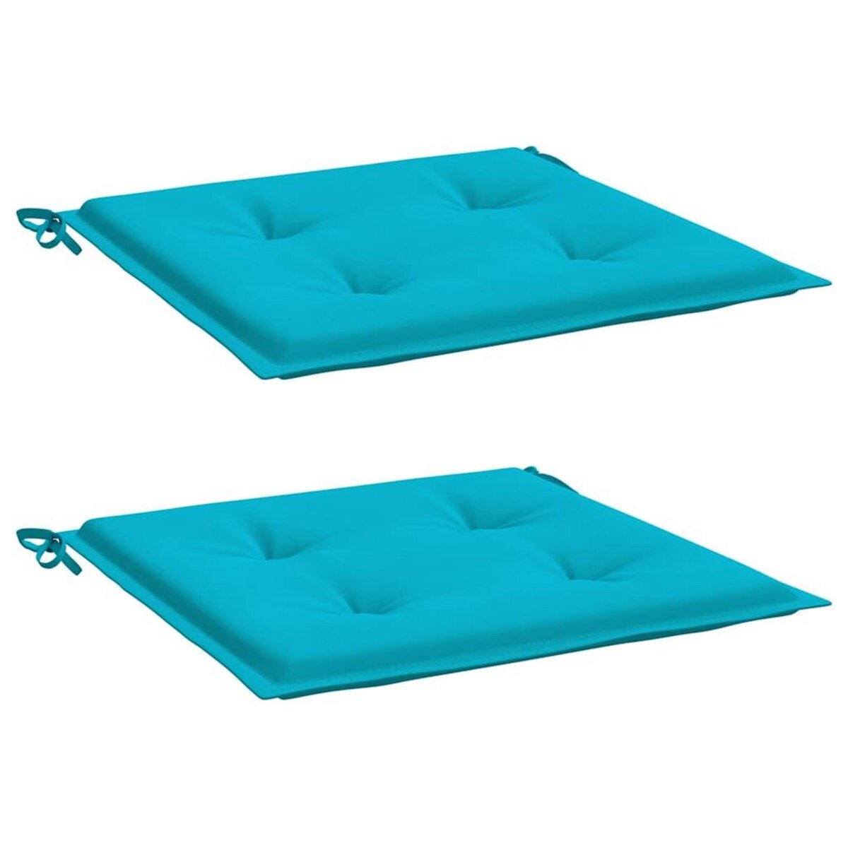 VIDAXL Coussins de chaise de jardin lot de 2 turquoise 40x40x3cm tissu