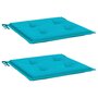 Voir la diapositive 3 : VIDAXL Coussins de chaise de jardin lot de 2 turquoise 40x40x3cm tissu