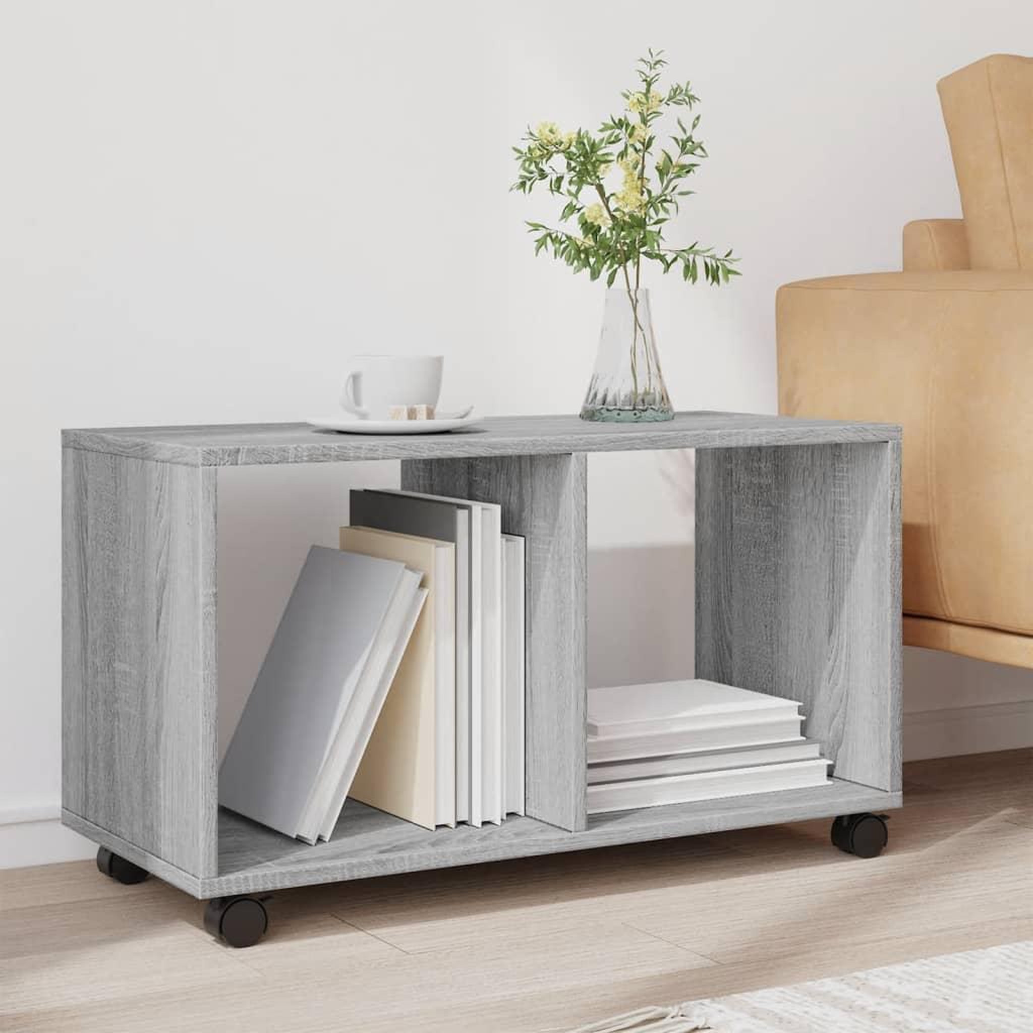 Voir la diapositive 3 : VIDAXL Armoire roulante sonoma gris 72x33x42,5 cm bois d'ingenierie