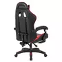 CONCEPT USINE Chaise de gaming massante noire et rouge avec repose pieds ULTIM