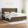 Voir la diapositive 2 : VIDAXL Sommier a lattes de lit avec matelas Marron fonce 200x200 cm