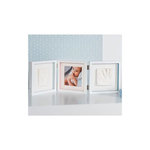 BABY ART Baby Art My Baby Style - Cadre Photo Double Empreinte Bébé : Personnalisez avec Kit Empreintes Mains et Pieds Bébé, Cadeau N