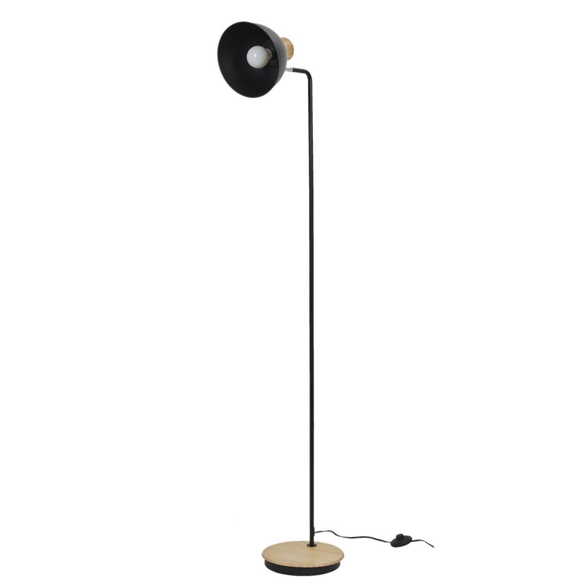 The Home Deco Factory Lampadaire industriel  jarred  145cm noir