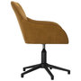 Voir la diapositive 4 : VIDAXL Chaise pivotante de bureau Marron Velours