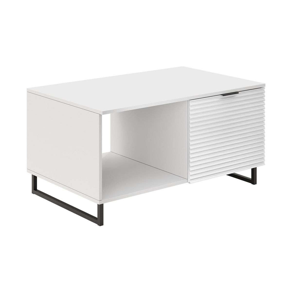 BEST MOBILIER Barbara - table basse - blanc - 100 cm