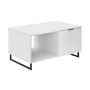 Voir la diapositive 3 : BEST MOBILIER Barbara - table basse - blanc - 100 cm