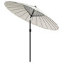 Voir la diapositive 3 : VIDAXL Parasol d'exterieur et mat avec aluminium 270 cm Blanc sable