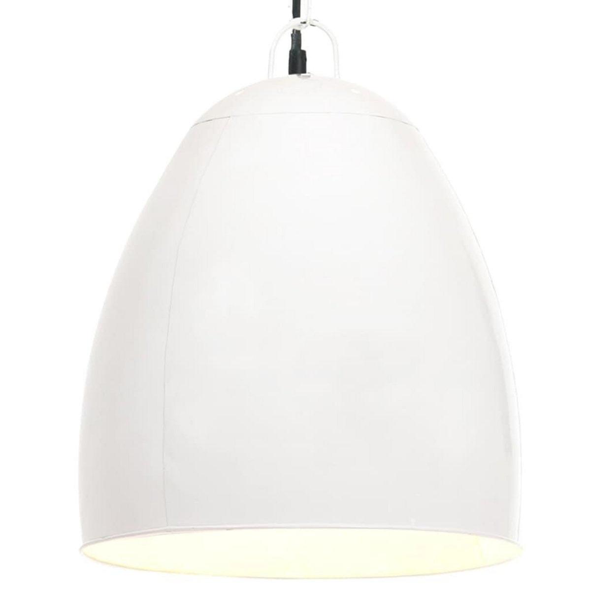 VIDAXL Lampe suspendue industrielle 25 W Blanc Rond 42 cm E27