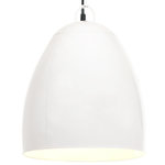 VIDAXL Lampe suspendue industrielle 25 W Blanc Rond 42 cm E27