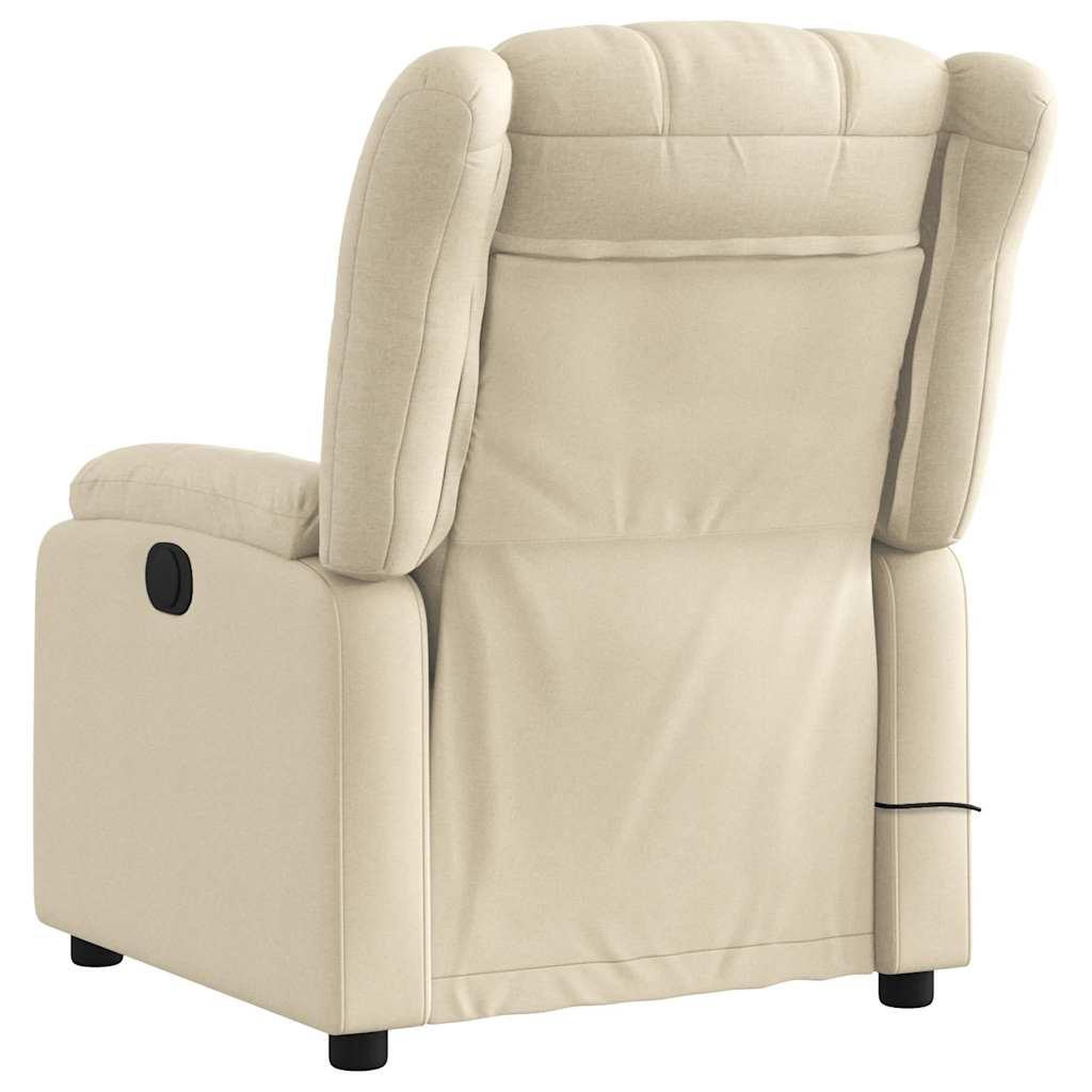 Voir la diapositive 5 : VIDAXL Fauteuil de massage inclinable Creme Tissu