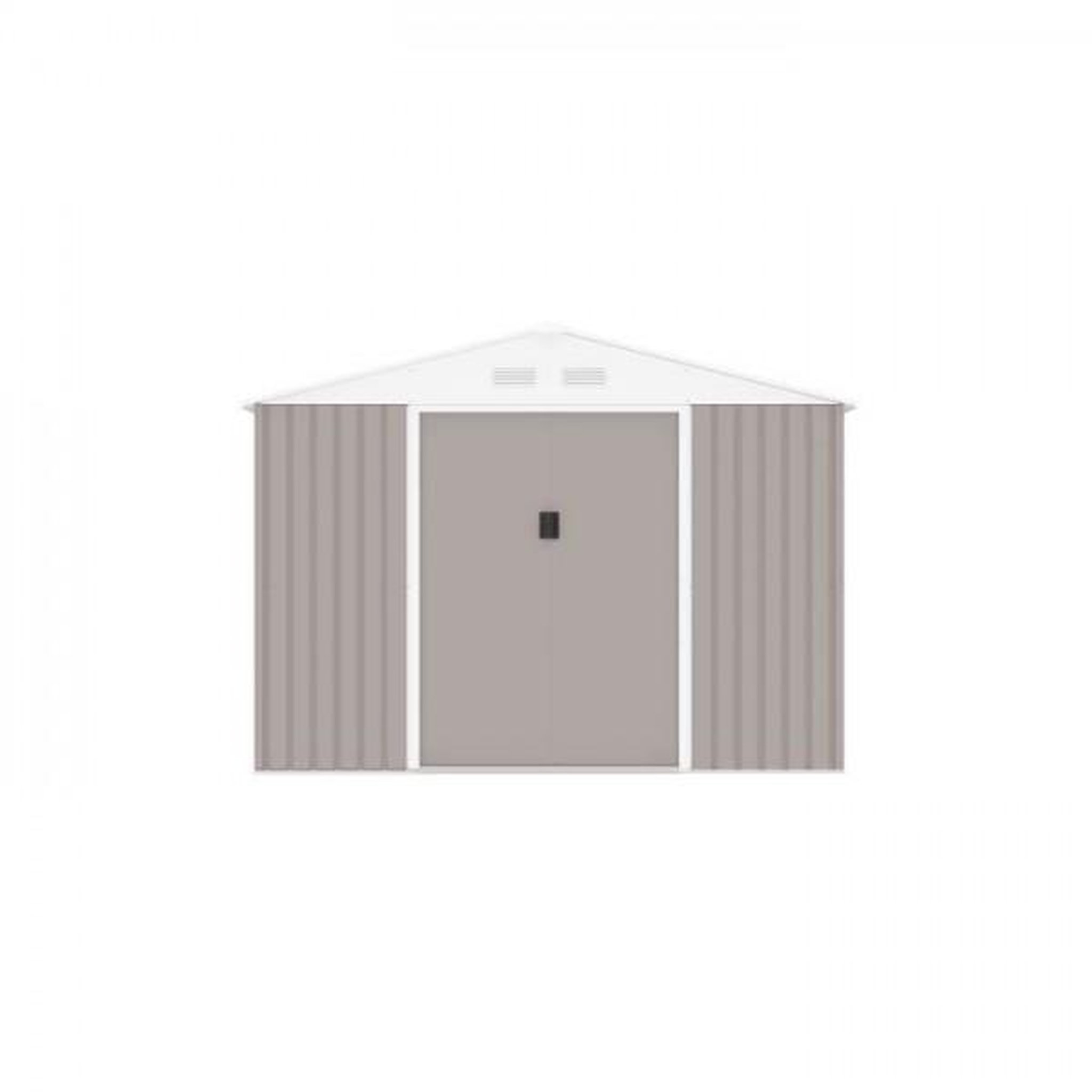 MARKET24 VENUS Abri de jardin en métal 	5,29 m² - 277 x 191 x 202 cm - Kit d'ancrage inclus, 2 portes coulissantes, 1 fenetre latérale