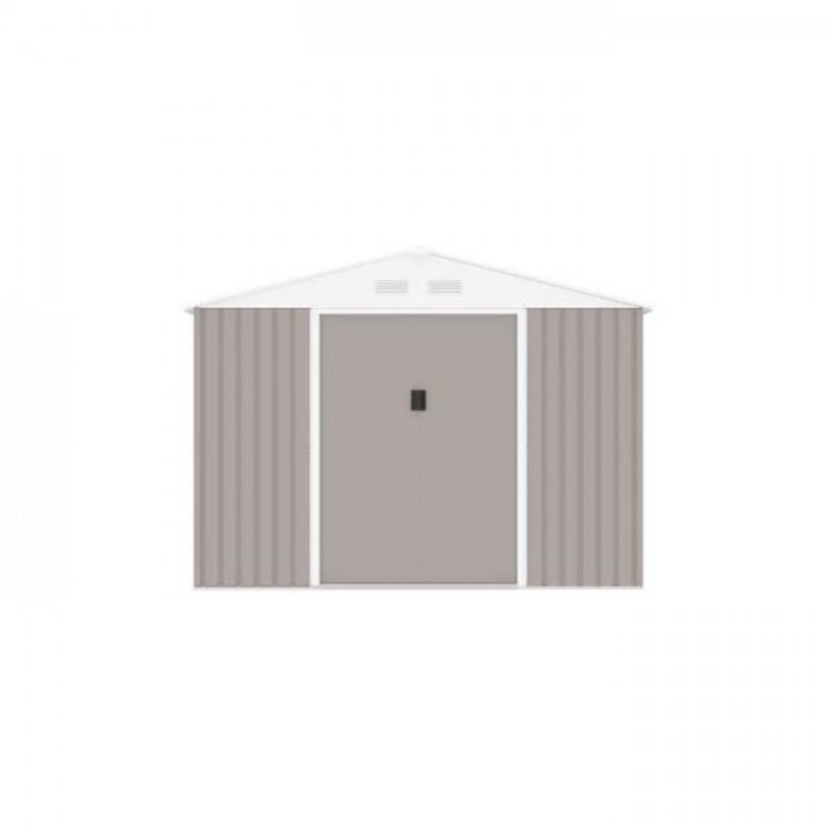 MARKET24 VENUS Abri de jardin en métal 	5,29 m² - 277 x 191 x 202 cm - Kit d'ancrage inclus, 2 portes coulissantes, 1 fenetre latérale