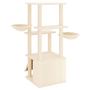Voir la diapositive 5 : VIDAXL Arbre a chat avec griffoirs en sisal creme 133 cm