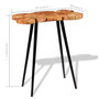Voir la diapositive 6 : VIDAXL Table de bar Bois d'acacia massif 90x60x110 cm