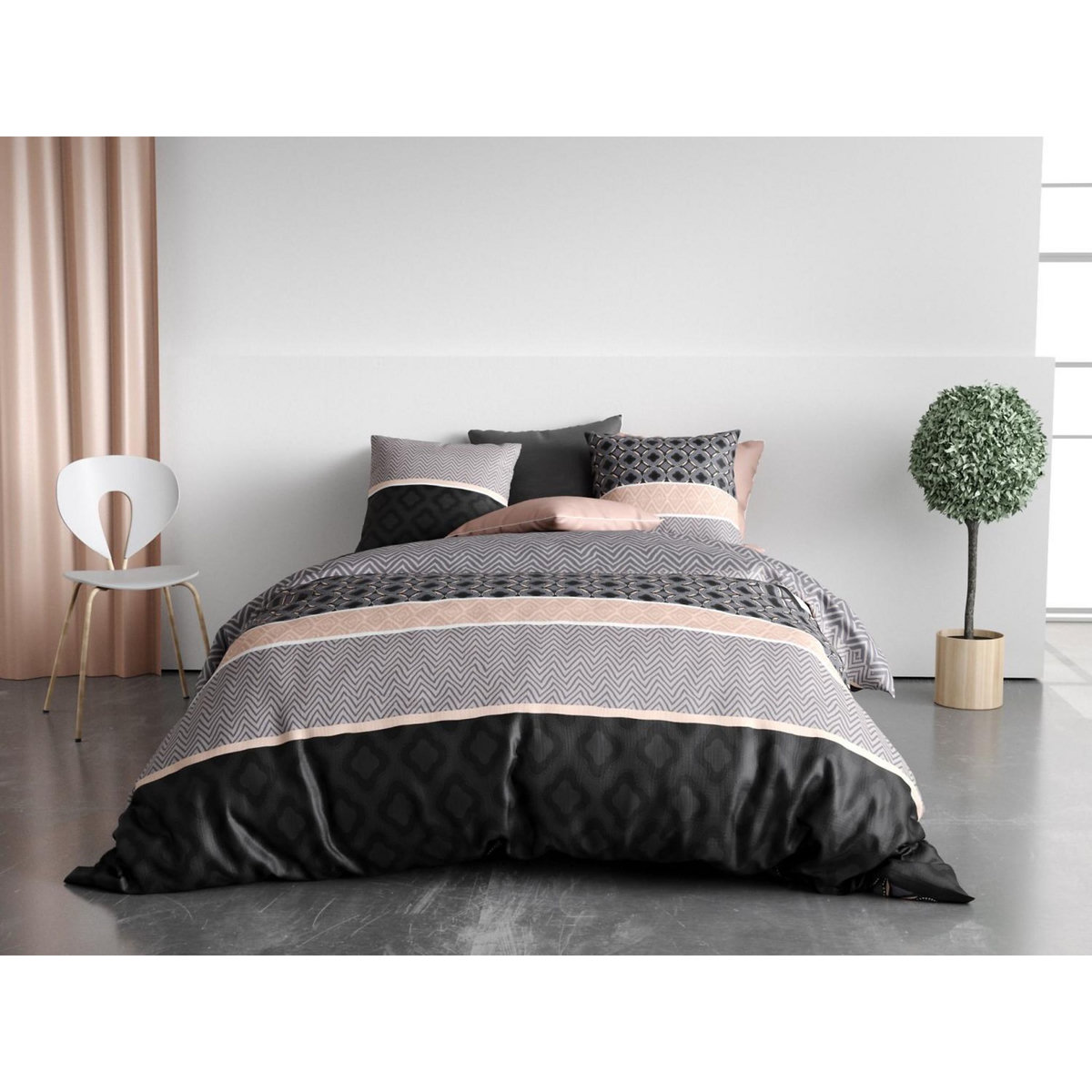 ATELIER DU COTON Parure housse de couette 100% coton 57 fils kea