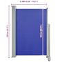 Voir la diapositive 6 : VIDAXL Auvent lateral retractable de patio 120x300 cm Bleu