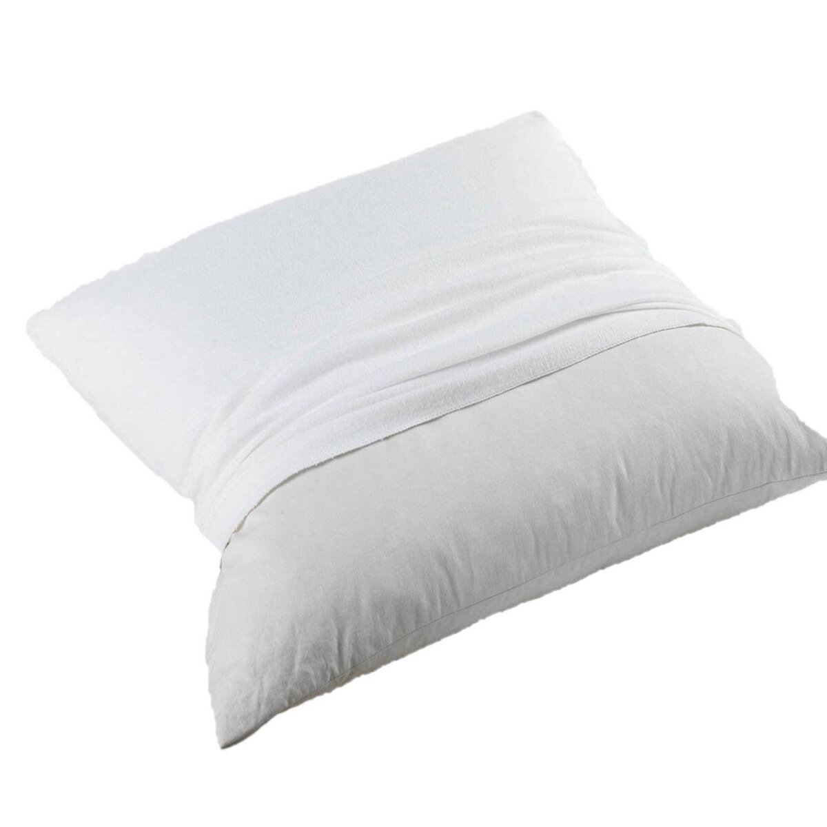 Douceur d'Intérieur Protège oreiller - Molleton 100% coton - 65 x 65 cm -  Blanc pas cher 