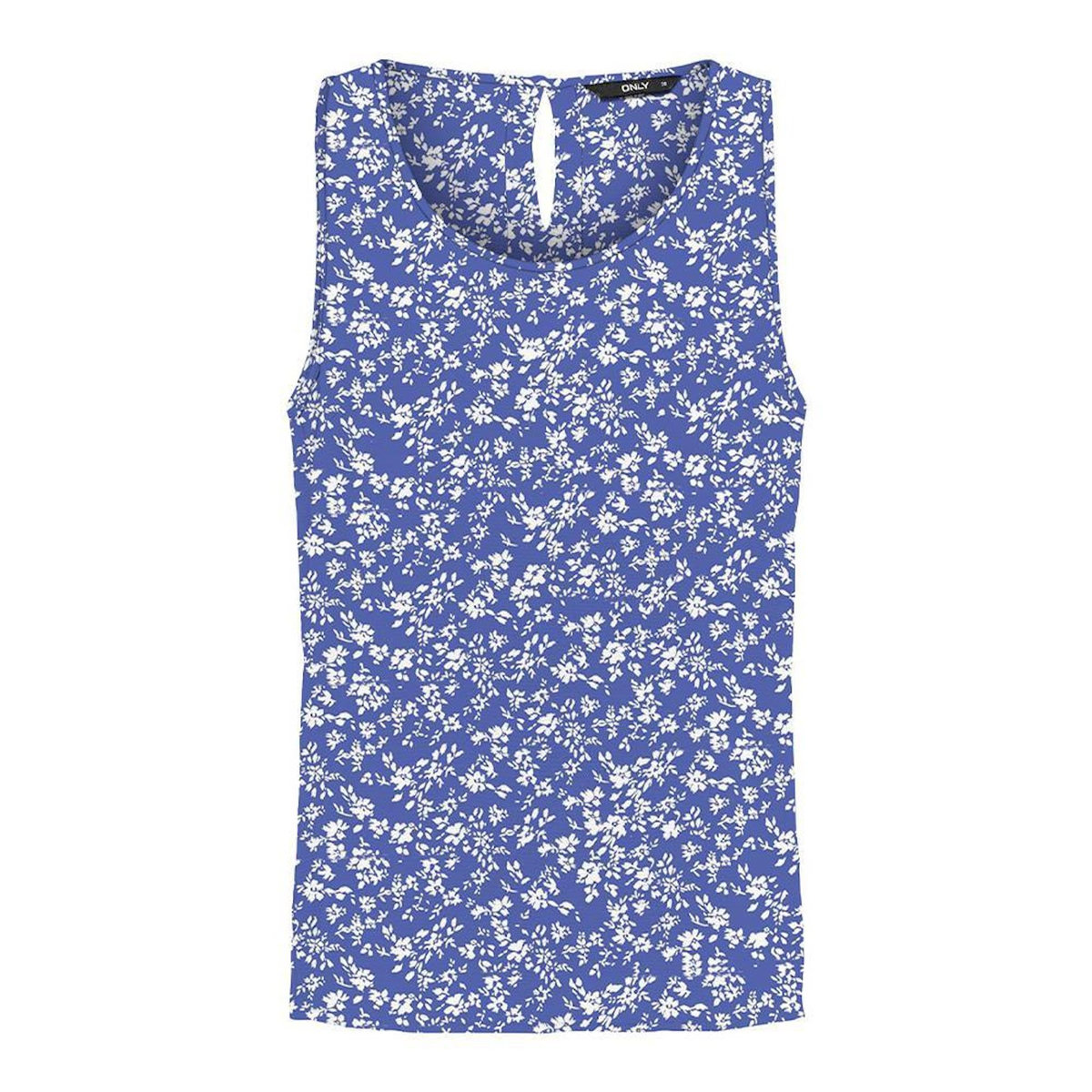 Only T-Shirt Sans Manches Bleu à Motifs Femme Only Nova Life