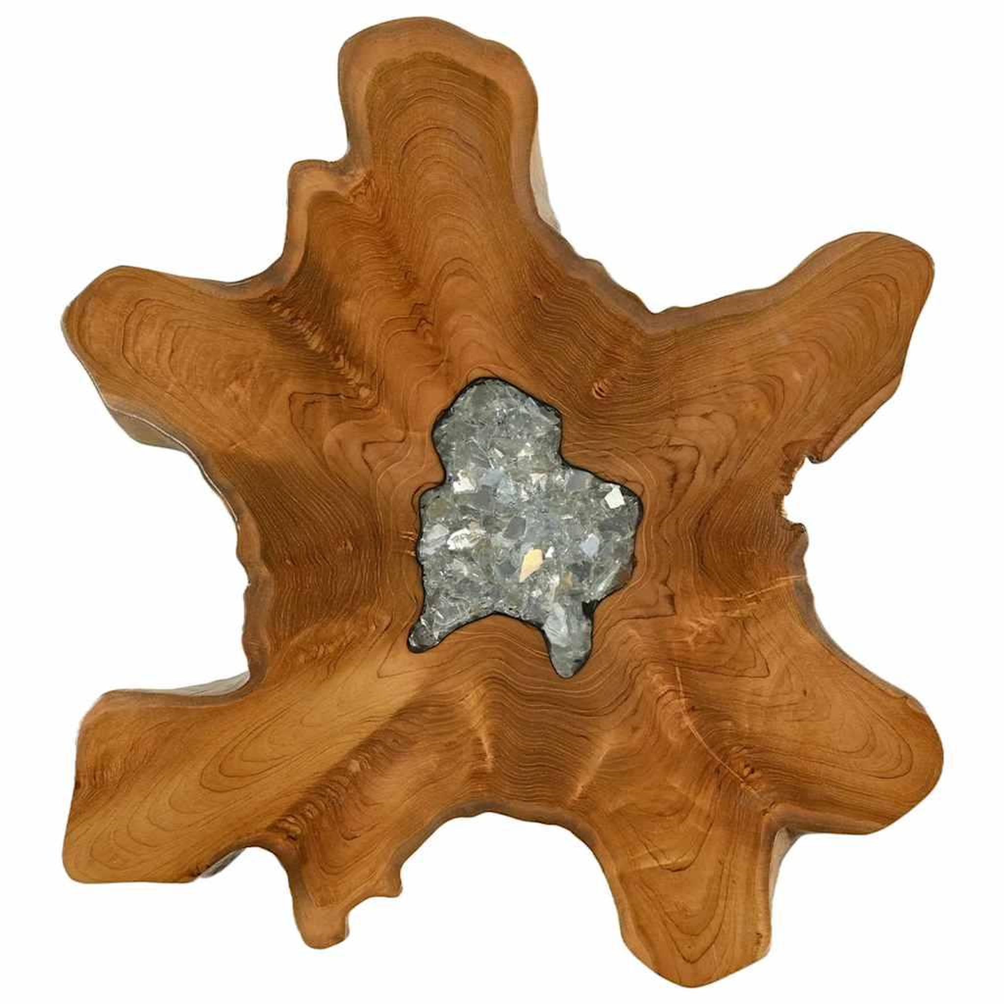 Voir la diapositive 3 : VIDAXL Table basse 70x45 cm bois de teck massif et polyresine