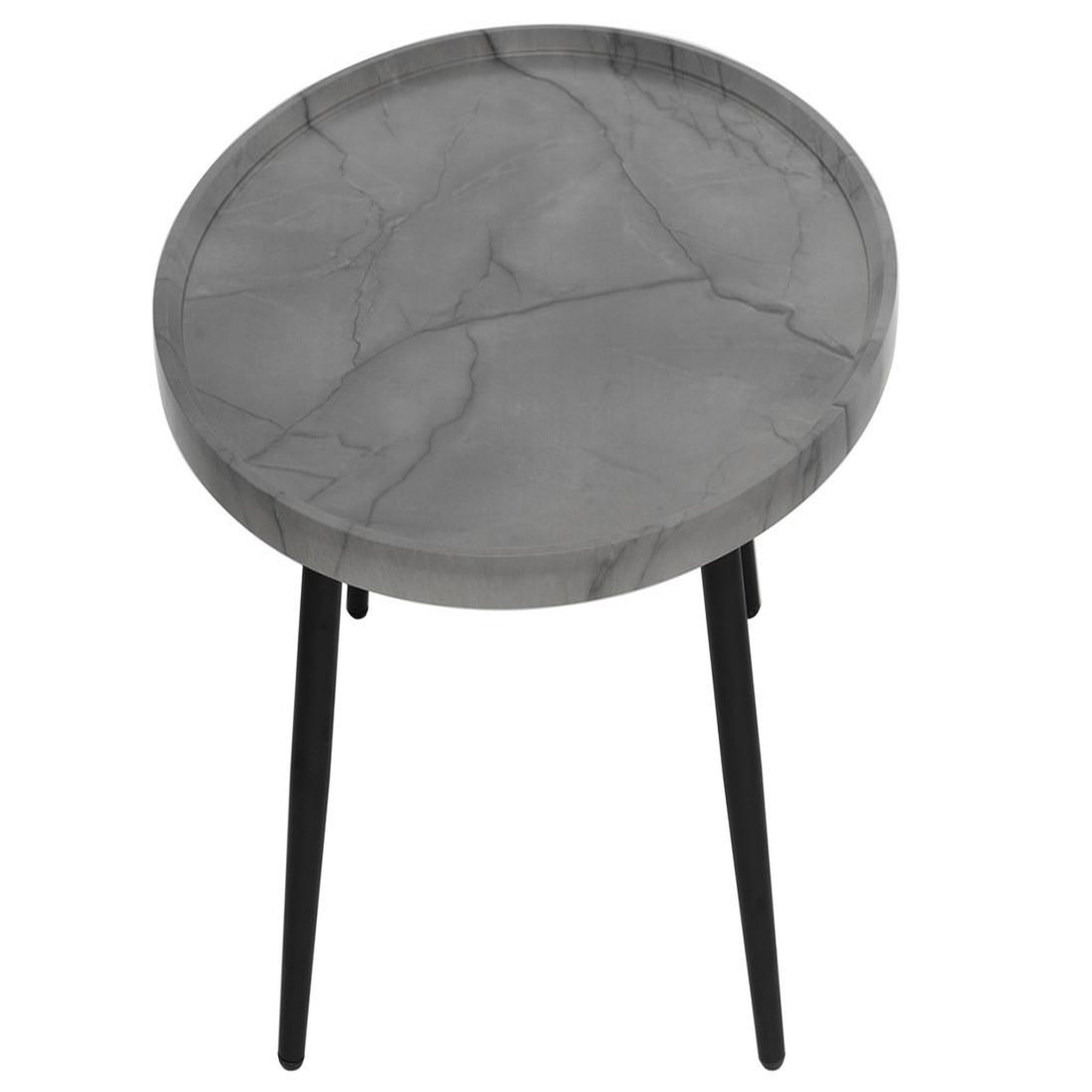 Voir la diapositive 3 : LISA DESIGN Helsinki - table basse - effet marbre - 80 cm