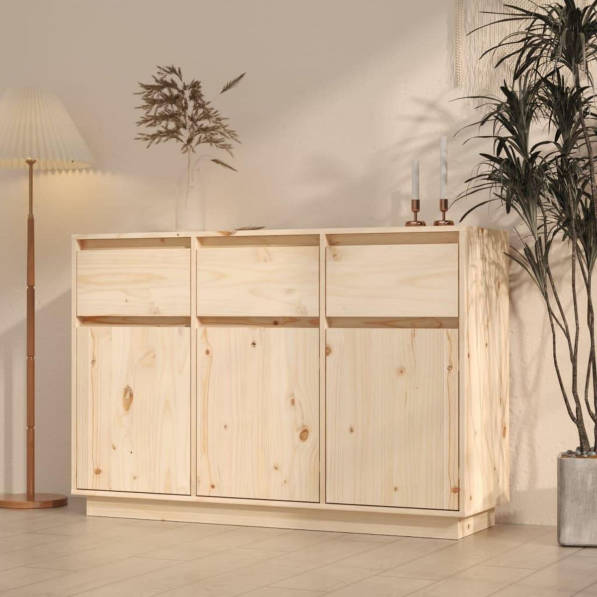 VIDAXL Buffet 110x34x75 cm Bois massif de pin