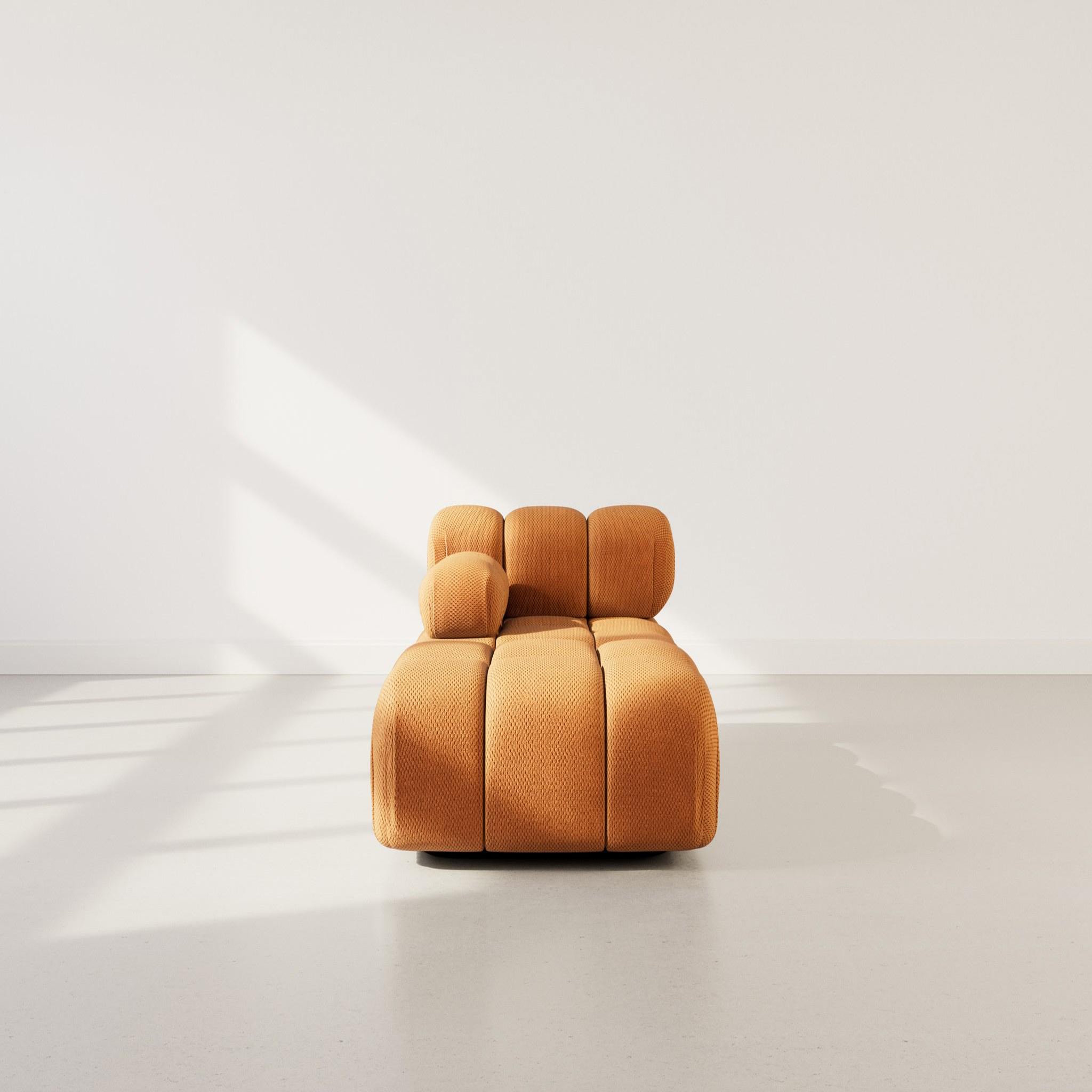 Voir la diapositive 2 : LISA DESIGN Ruby - module d'assise méridienne gauche en velours texturé