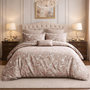 Voir la diapositive 2 : Home collection Parure housse de couette 3 pcs 240x220 cm en percale de coton 80 fils Sakumi
