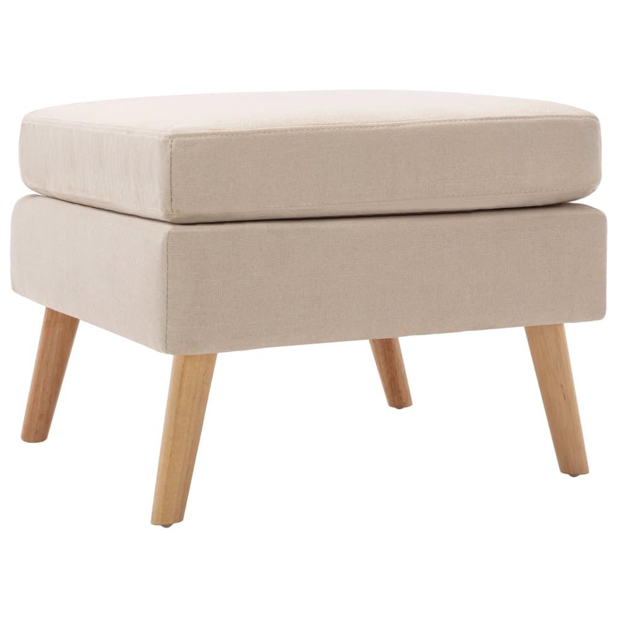 Voir la diapositive 1 : VIDAXL Repose-pied Creme Tissu