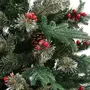 VIDAXL Sapin de Noël avec pommes de pin Vert 195 cm PVC et PE
