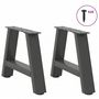 Voir la diapositive 3 : VIDAXL Pieds de table basse forme de A 2 pcs anthracite 40x(30-31) cm