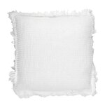 Paris Prix Coussin Déco Déhoussable  Gaufré  40x40cm Ivoire