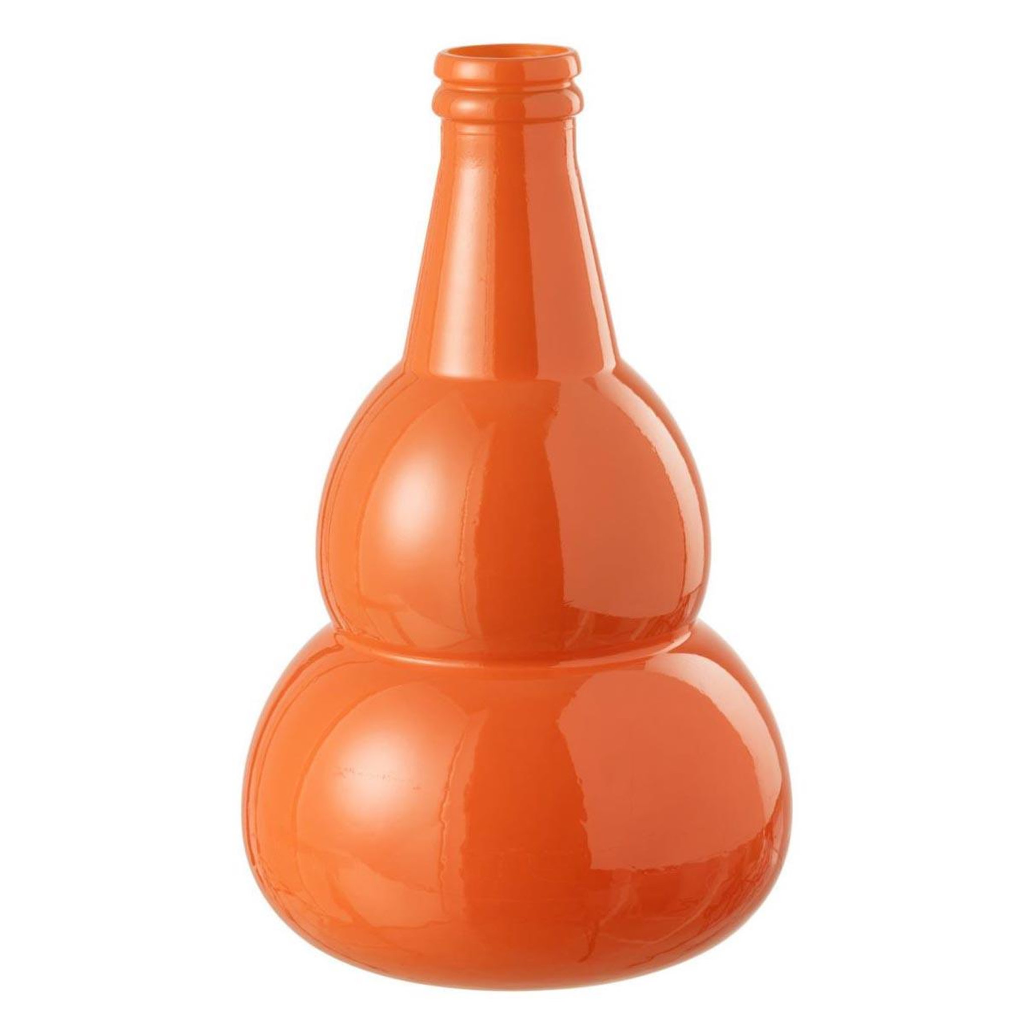 J-LINE Vase design en verre  cocoon  45cm orange