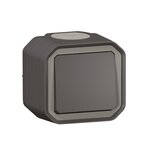 Legrand Interrupteur va-et-vient étanche prêt à poser, LEGRAND Plexo, anthracite
