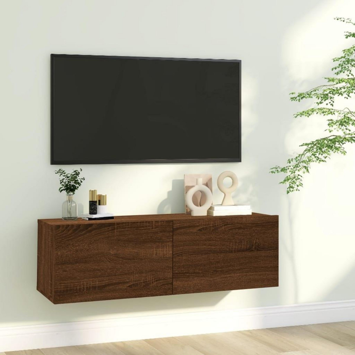 VIDAXL Armoire murale TV Chene marron 100x30x30 cm Bois d'ingenierie