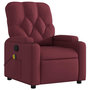 Voir la diapositive 3 : VIDAXL Fauteuil de massage inclinable Rouge bordeaux Tissu