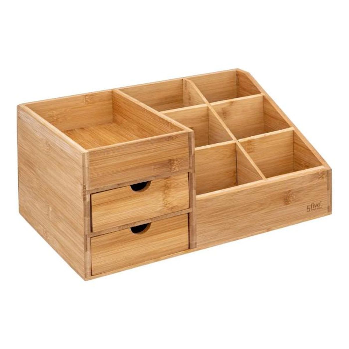 FIVE Organiseur 2 Tiroirs  Bambou  33cm Naturel