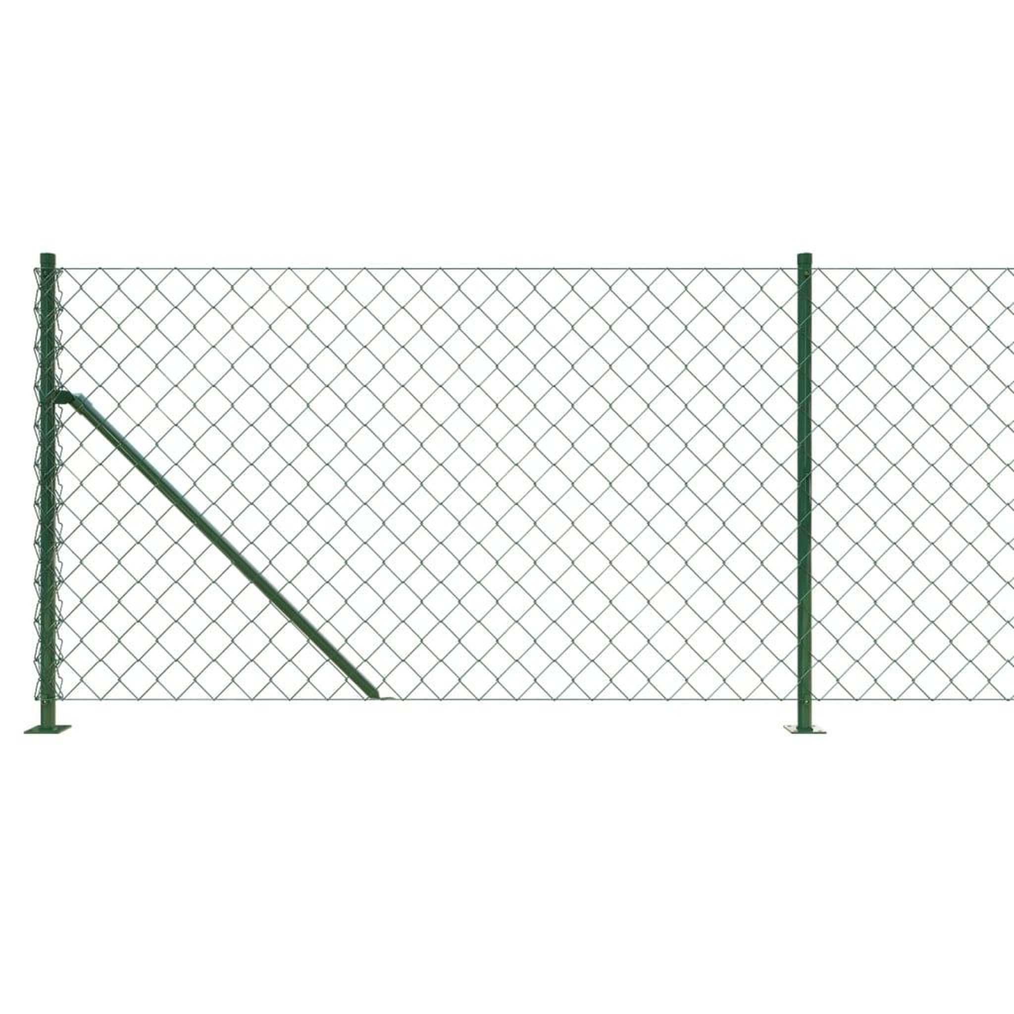 Voir la diapositive 4 : VIDAXL Cloture a mailles losangees avec bride vert 0,8x25 m