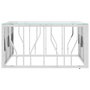 Voir la diapositive 3 : VIDAXL Table basse 80x80x40 cm acier inoxydable et verre