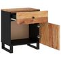 Voir la diapositive 4 : VIDAXL Table de chevet 50x33x60cm Bois d'acacia solide et d'ingenierie