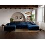 Voir la diapositive 1 : BEST MOBILIER Pablo - canapé panoramique en u - 7 places - convertible avec coffres et têtières réglables - en velours