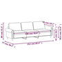 Voir la diapositive 6 : VIDAXL Canape a 3 places Creme 180 cm Velours