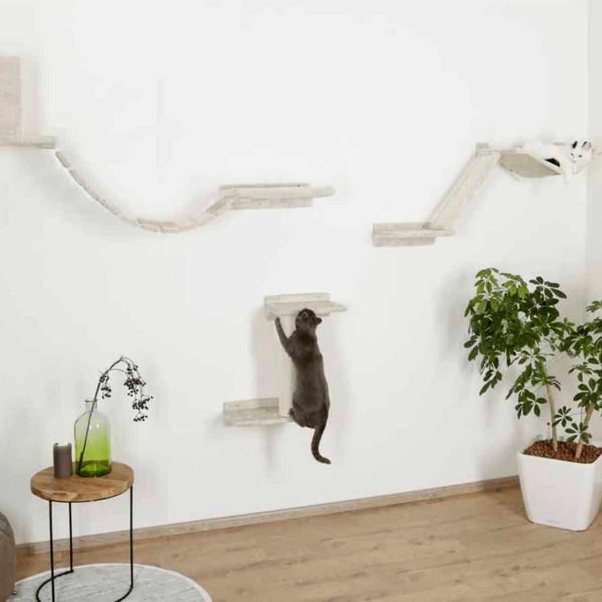 KERBL Kerbl Mur d'escalade pour chats Mount Everest Bois Beige