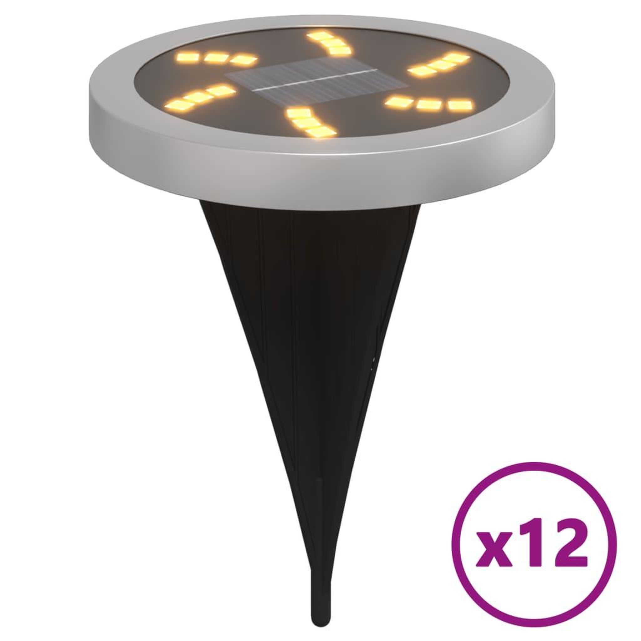 Voir la diapositive 2 : VIDAXL Lampes solaires de sol et piquets de sol exterieur 12 pcs