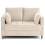 Voir la diapositive 1 : LISA DESIGN Anna - canapé droit 2 places avec poche en velours texturé