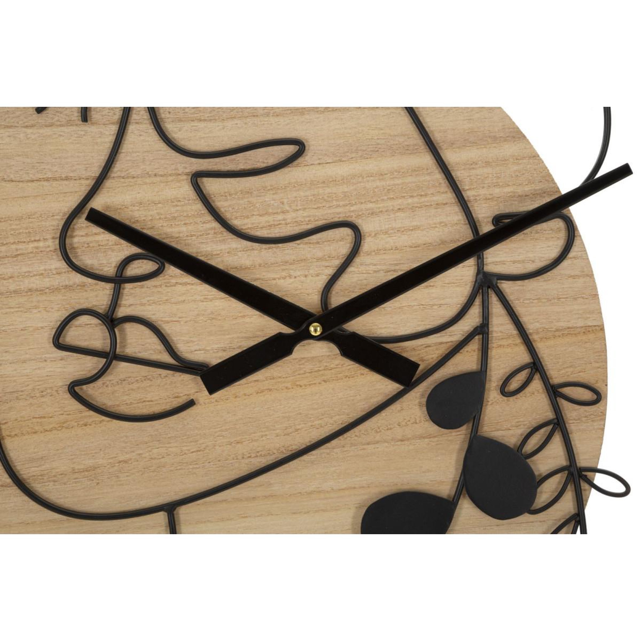 Voir la diapositive 2 : Paris Prix Horloge murale en métal  elegant  60cm naturel & noir