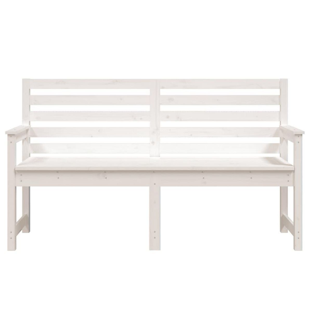 VIDAXL Banc de jardin blanc 159,5x48x91,5 cm bois massif de pin