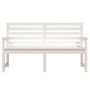 Voir la diapositive 4 : VIDAXL Banc de jardin blanc 159,5x48x91,5 cm bois massif de pin