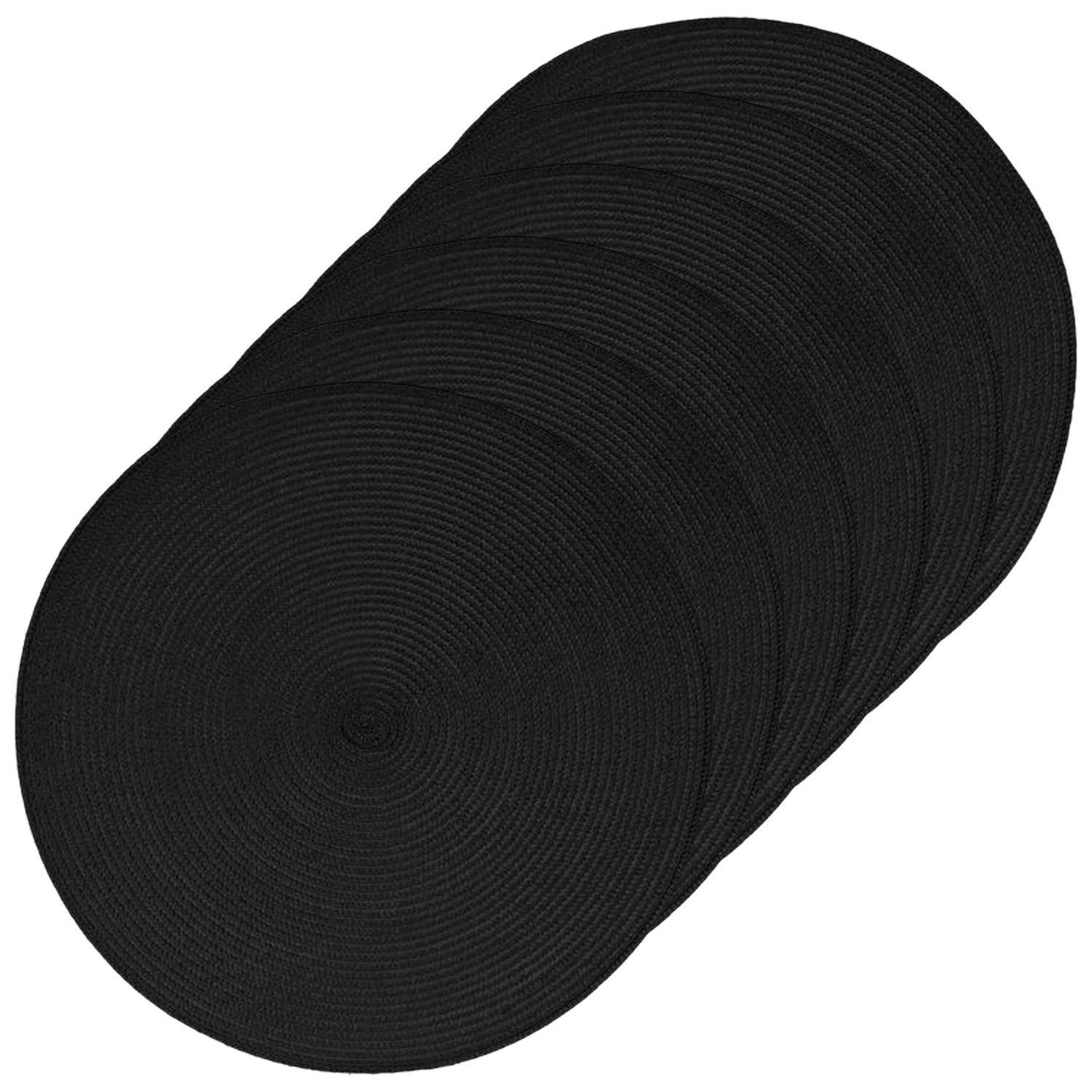 Voir la diapositive 1 : SECRET DE GOURMET Lot 6x Set de table Tressé Rond