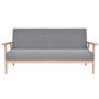 Voir la diapositive 2 : VIDAXL Canape a 3 places Tissu Gris clair