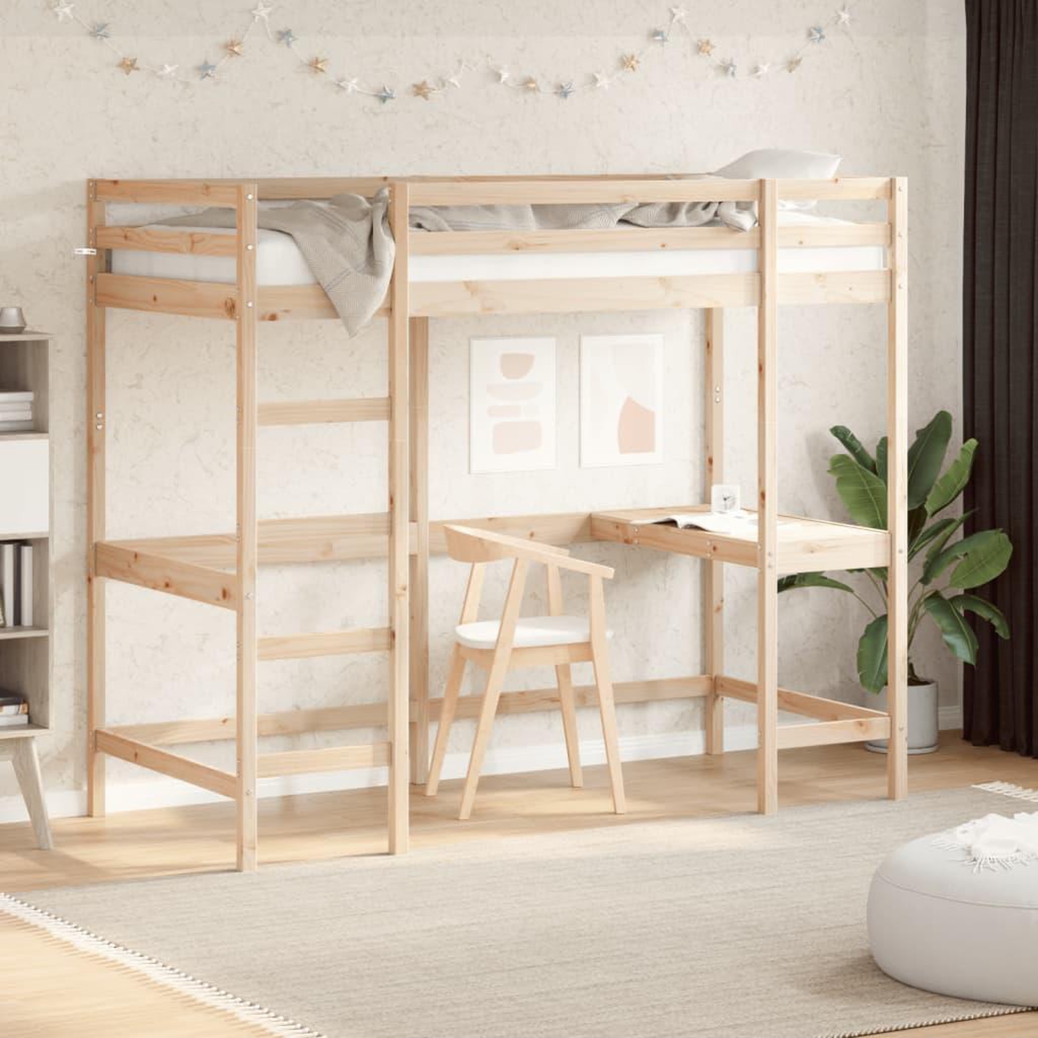 VIDAXL Lit superpose sans matelas 100x200 cm bois massif de pin